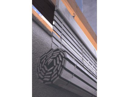 Holzrollo für Pergola - grau