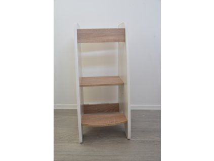 Lernturm für Kinder - höhenverstellbar - naturfarbe & weiß