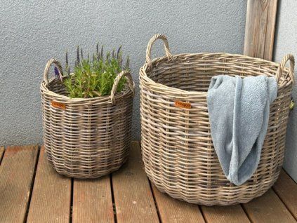 Rattankorb, rund