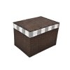 Úložný box s víkem hnědy (Rozměry (cm) 32x21, v. 24)