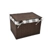 Úložný box s víkem hnědy (Rozměry (cm) 32x21, v. 24)