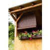 Holzrollo für Pergola - Farbe Milchschokolade