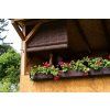 Holzrollo für Pergola - Farbe Milchschokolade