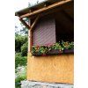 Holzrollo für Pergola - Farbe Milchschokolade