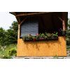 Holzrollo für Pergola - grau