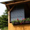 Holzrollo für Pergola - grau