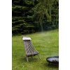 Klappbarer Gartenholzstuhl mit Kissen - grau