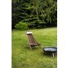 Klappbarer Gartenholzstuhl mit Kissen - braun