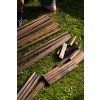 Klappbarer Gartenholzstuhl mit Kissen - braun