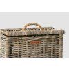 Aufbewahrungskorb aus Rattan mit Deckel für Toilettenpapier, rechteckig - grau, 39 x 19 x 32 cm