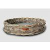 Rattan Tablett rund - grau, Durchmesser 47 cm