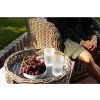 Rattan Tablett rund - grau, Durchmesser 47 cm