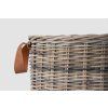 Großer Rattan-Aufbewahrungskorb mit Kunststoffeinsatz, rund - grau