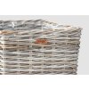 Großer Rattan-Aufbewahrungskorb mit Kunststoffeinsatz, quadratisch - grau
