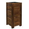 Hoher rechteckiger Holzgartenkasten – braun, 39 x 39 x 79 cm