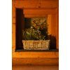 Rattan-Blumenkasten - grau