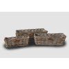 Rattan-Blumenkasten - grau