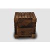 Rechteckiger Holzkasten mit Kunststoffeinsatz – braun, 25x25x25
