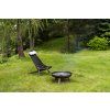 Klappbarer Gartenholzstuhl mit Kissen - schwarz