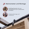 Verschiebbarer Paravent 100x198cm, mit 2m Schiene