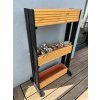 Holzständer für Blumenkästen – 3-stöckig, hellbraun