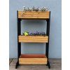Holzständer für Blumenkästen – 3-stöckig, hellbraun