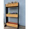 Holzständer für Blumenkästen – 3-stöckig, hellbraun