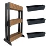 Holzständer für Blumenkästen – 3-stöckig, braun