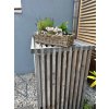 Rattan-Blumenkasten mit Kunststoffeinsatz