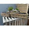 Rattan-Blumenkasten mit Kunststoffeinsatz
