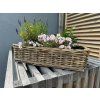 Rattan-Blumenkasten mit Kunststoffeinsatz