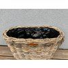 Rattan-Blumenkasten, oval